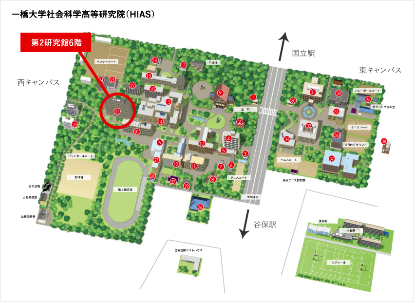 国立キャンパス　建物配置図